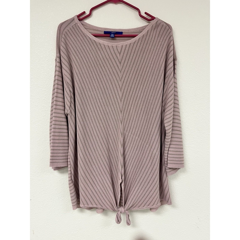 Apt 9 Brand Pink Top With Tie On The Front Size Xxl